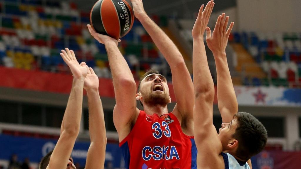 Imagen del partido entre el CSKA y el Valencia Basket