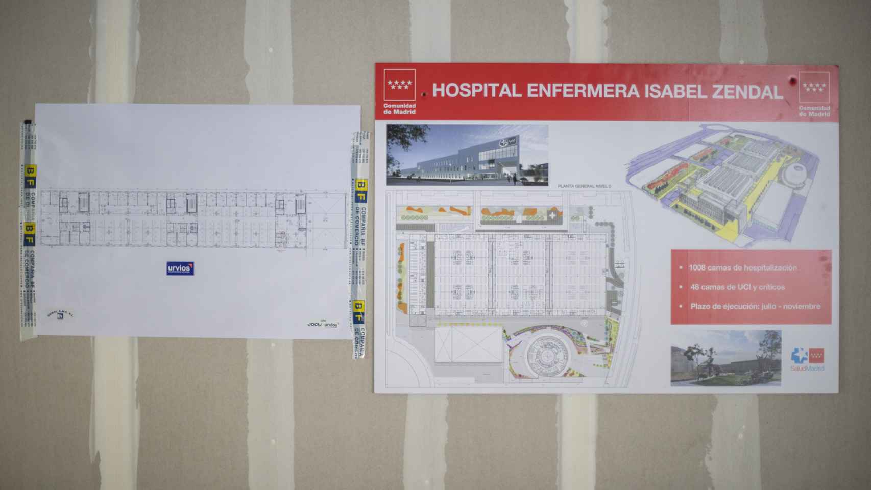 Planos del hospital Enfermera Isabel Zendal.