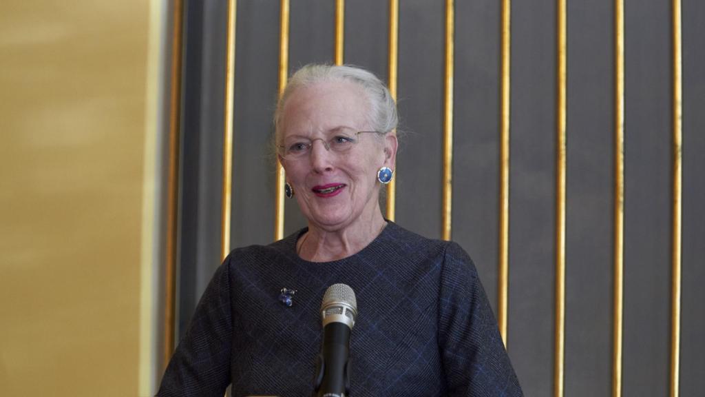 Margarita de Dinamarca, durante una exposición en Copenhague.