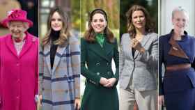 Isabel II, Sofía de Suecia, Kate Middleton, Marta Luisa de Noruega y Margarita de Dinamarca.