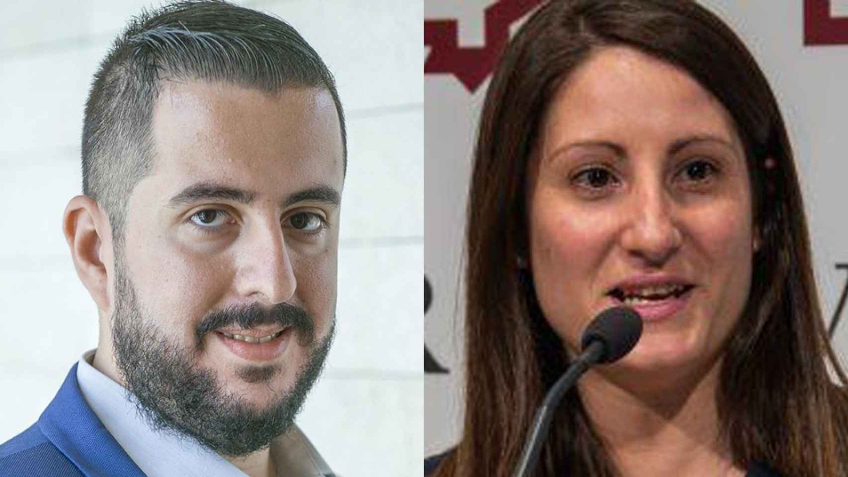 Mario Ortolá, portavoz de Vox en Alicante, y su mujer, Ana Vega, diputada por el mismo partido en las Cortes Valencianas.