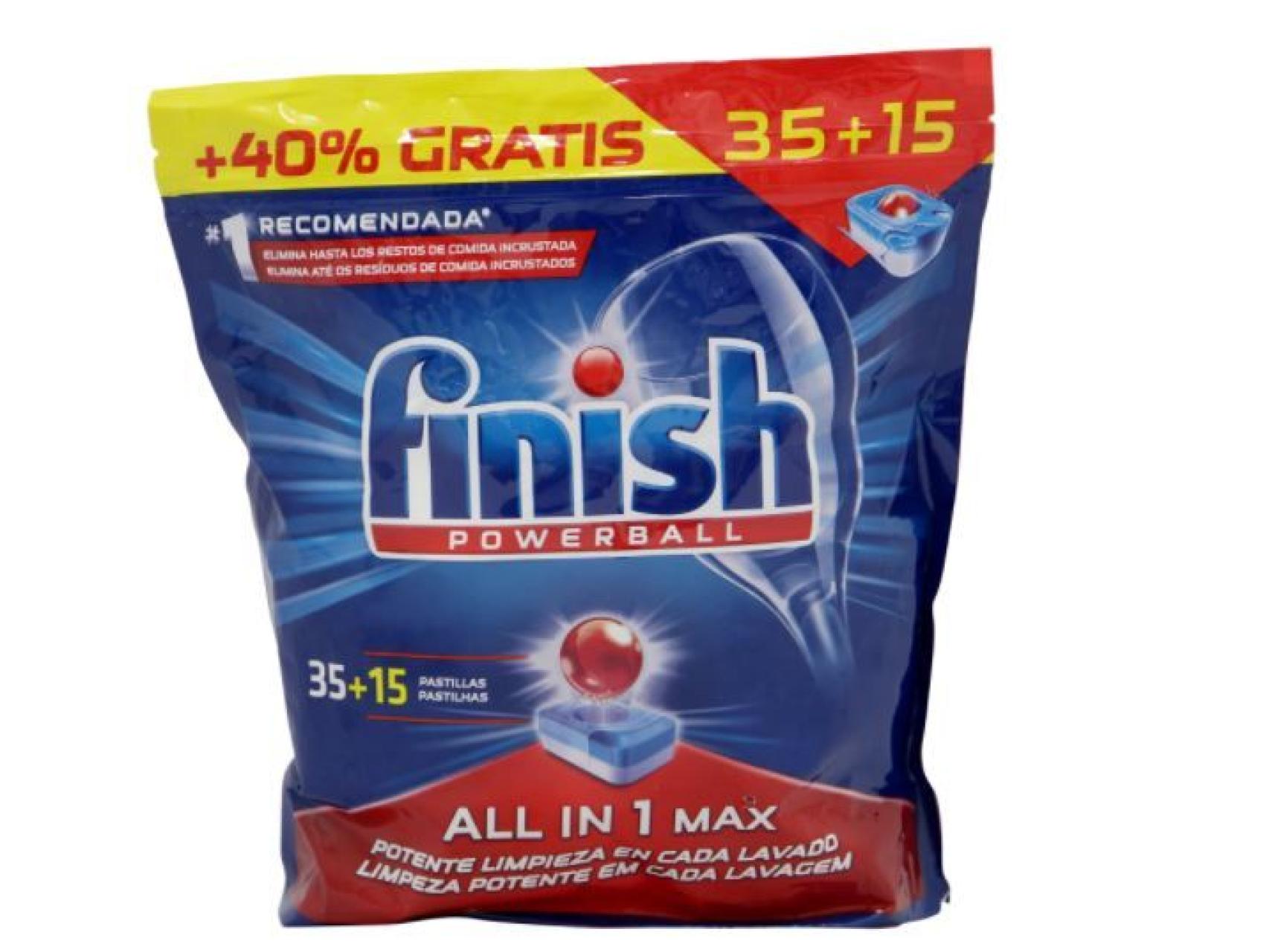 Lavavajillas Finish 53 lavados el mejor detergente para vajillas