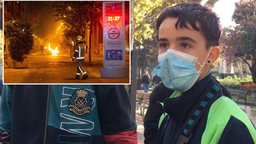 Pablo es hijo de una barrendera de la cuidad y se indignó al ver las imágenes.