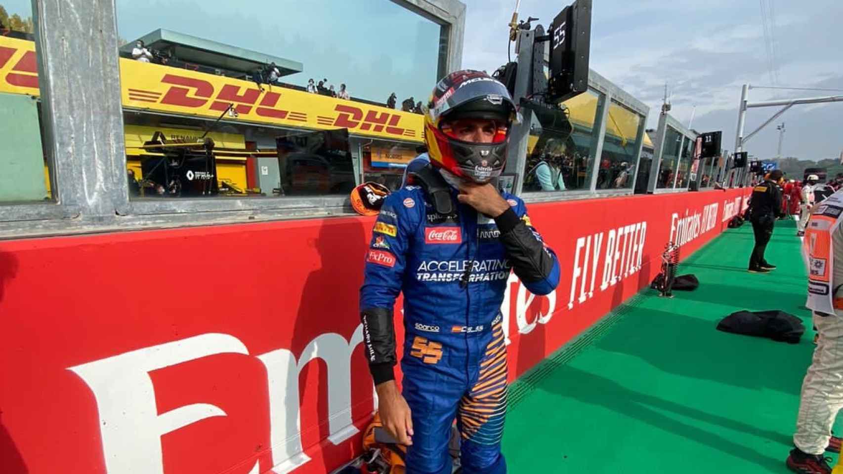 Carlos Sainz justo antes del GP Emilia Romagna