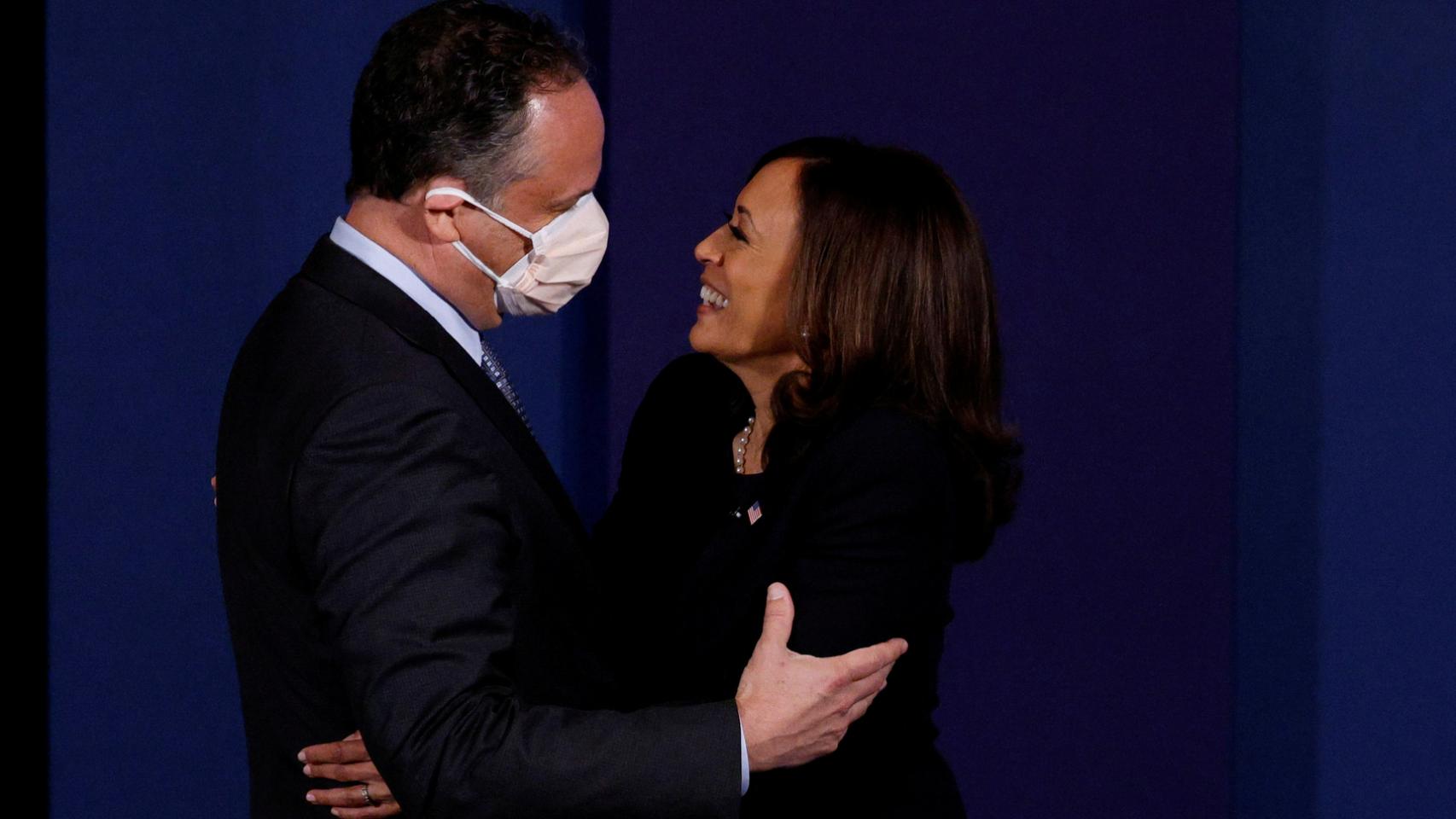 Kamala Harris y su marido.