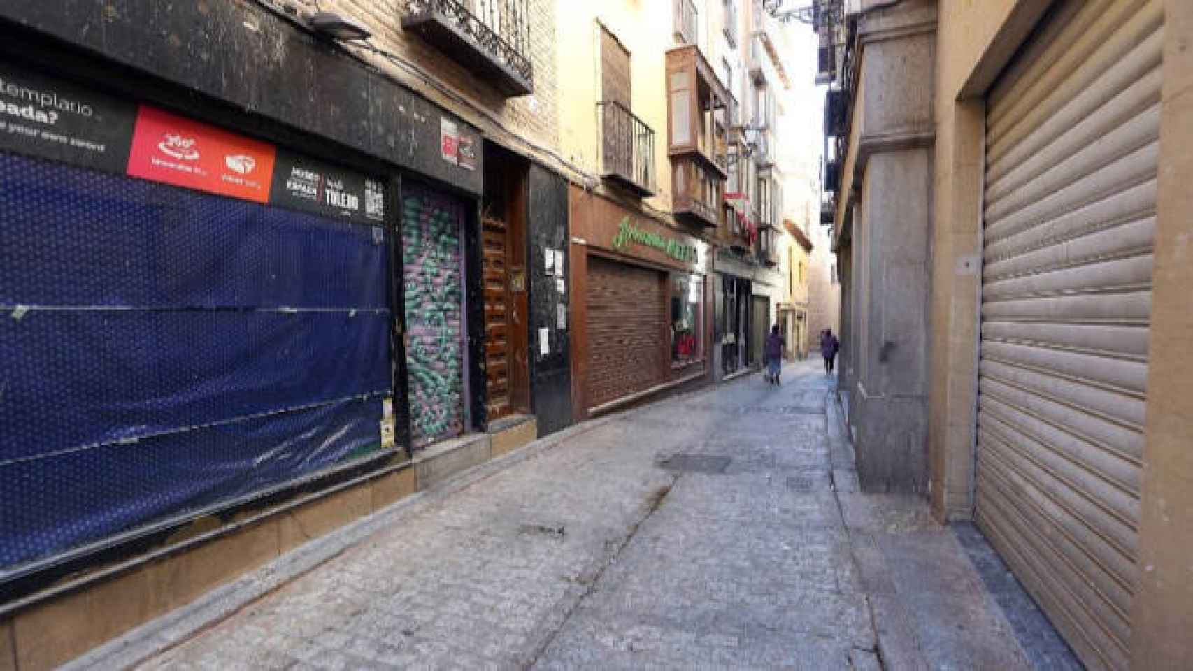 Comercios cerrados en el Casco histórico de Toledo. Foto: Óscar Huertas
