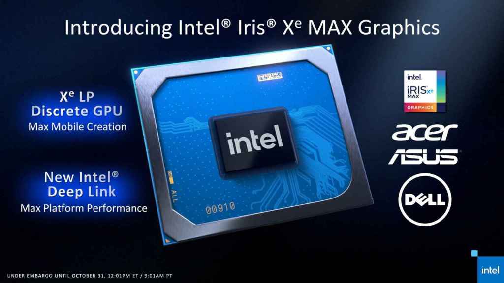 Nueva Intel Iris Xe Max Graphics, gráfica dedicada