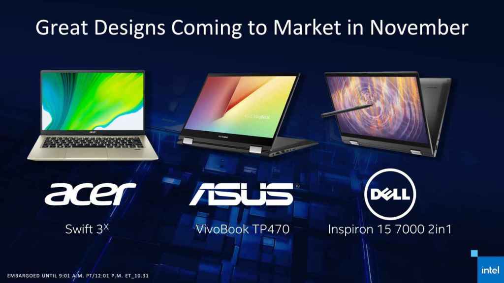 Primeros portátiles que usarán la Intel Iris Xe Max Graphics