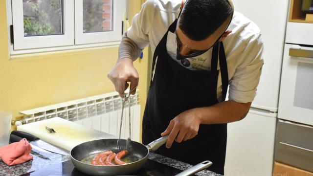 Taller de cocina en una Fiesta de la Salchicha anterior en Zaratán