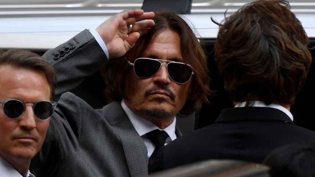 Johnny Depp tras abandonar la Corte en Londres, el pasado mes de julio.