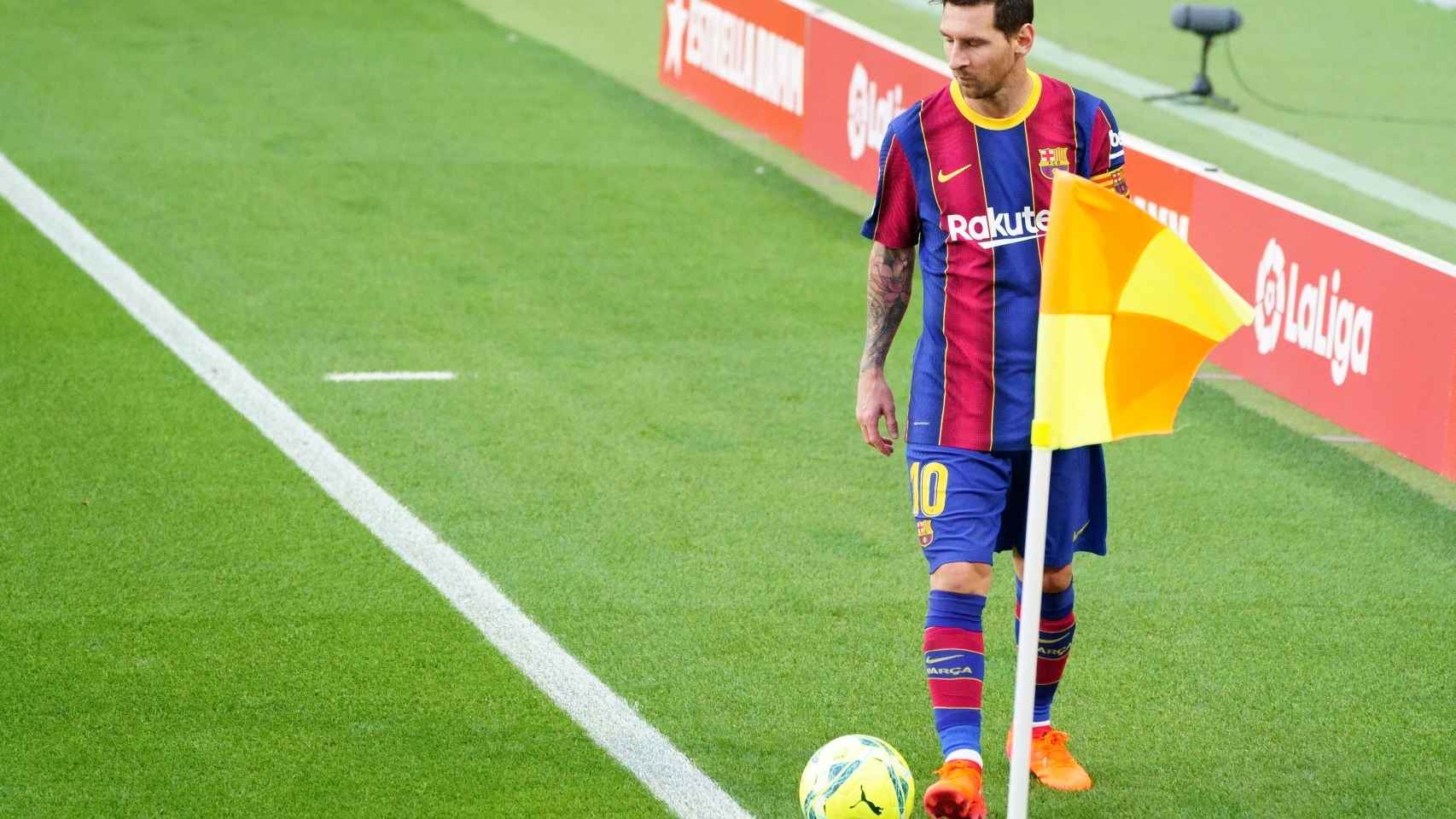 Leo Messi, durante El Clásico del Camp Nou