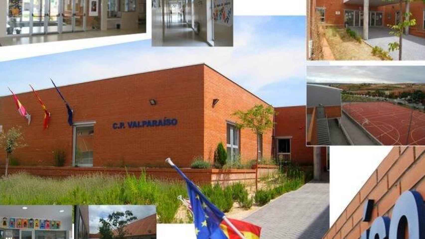 Collage de fotos del colegio Valparaíso de Toledo