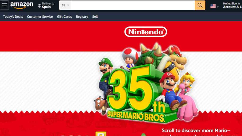 Amazon ha abierto una página especial de Super Mario Bros