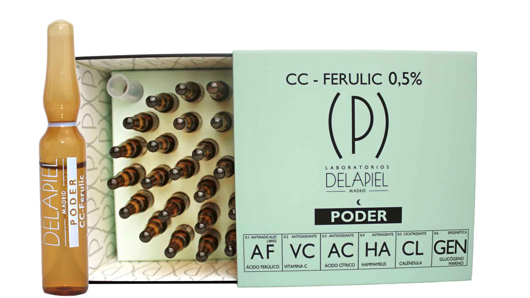 Las ampollas monodosis de la marca Delapiel se encargan de combatir el envejecimiento cutáneo.