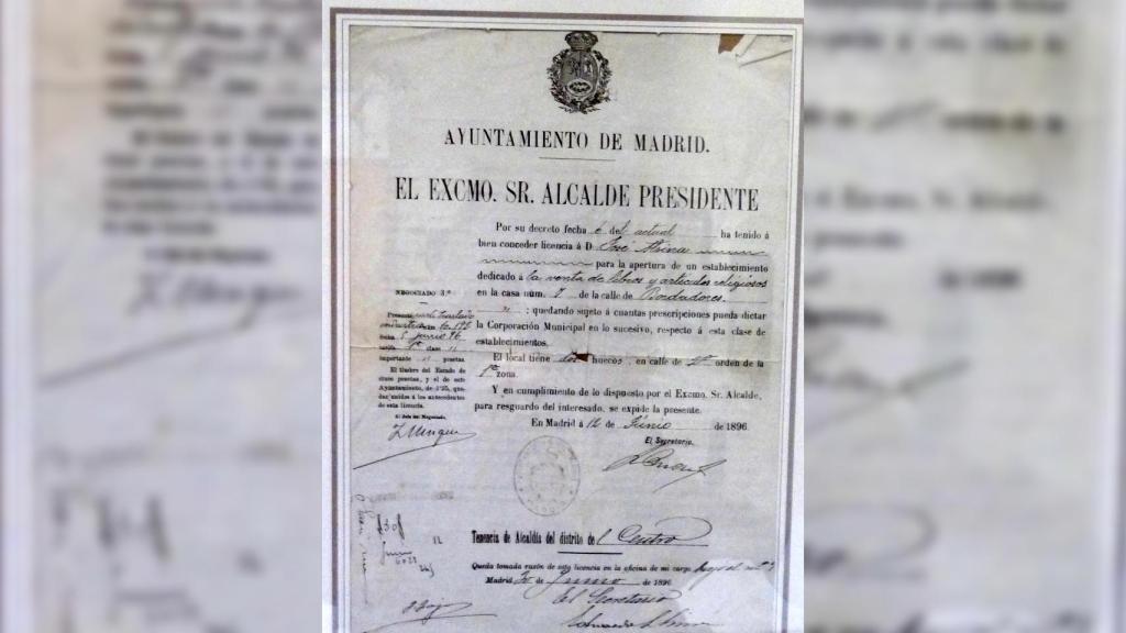Licencia de apertura de la tienda.