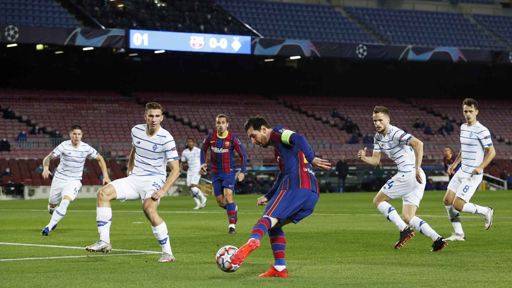 Leo Messi, en el Barcelona - Dinamo de Kiev de la Champions League