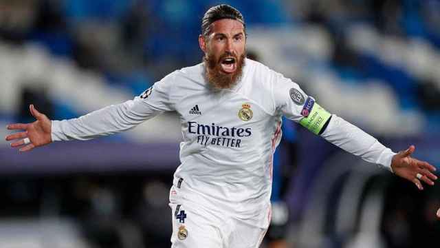 Sergio Ramos celebra su gol 100 con el Real Madrid. Foto: Instagram (@sergioramos)