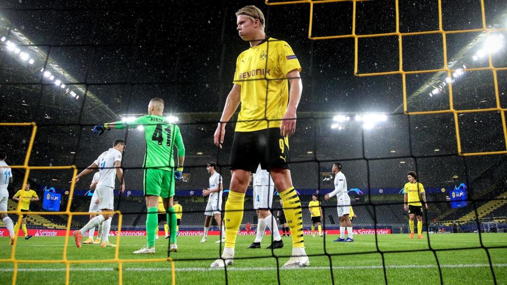 Erling Haaland, durante un partido de la Champions League