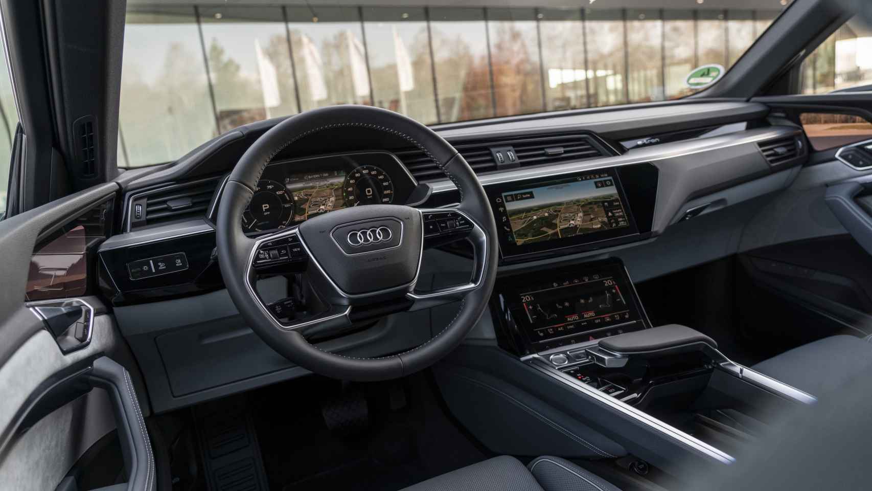 Interior del Audi e-tron Sportback.