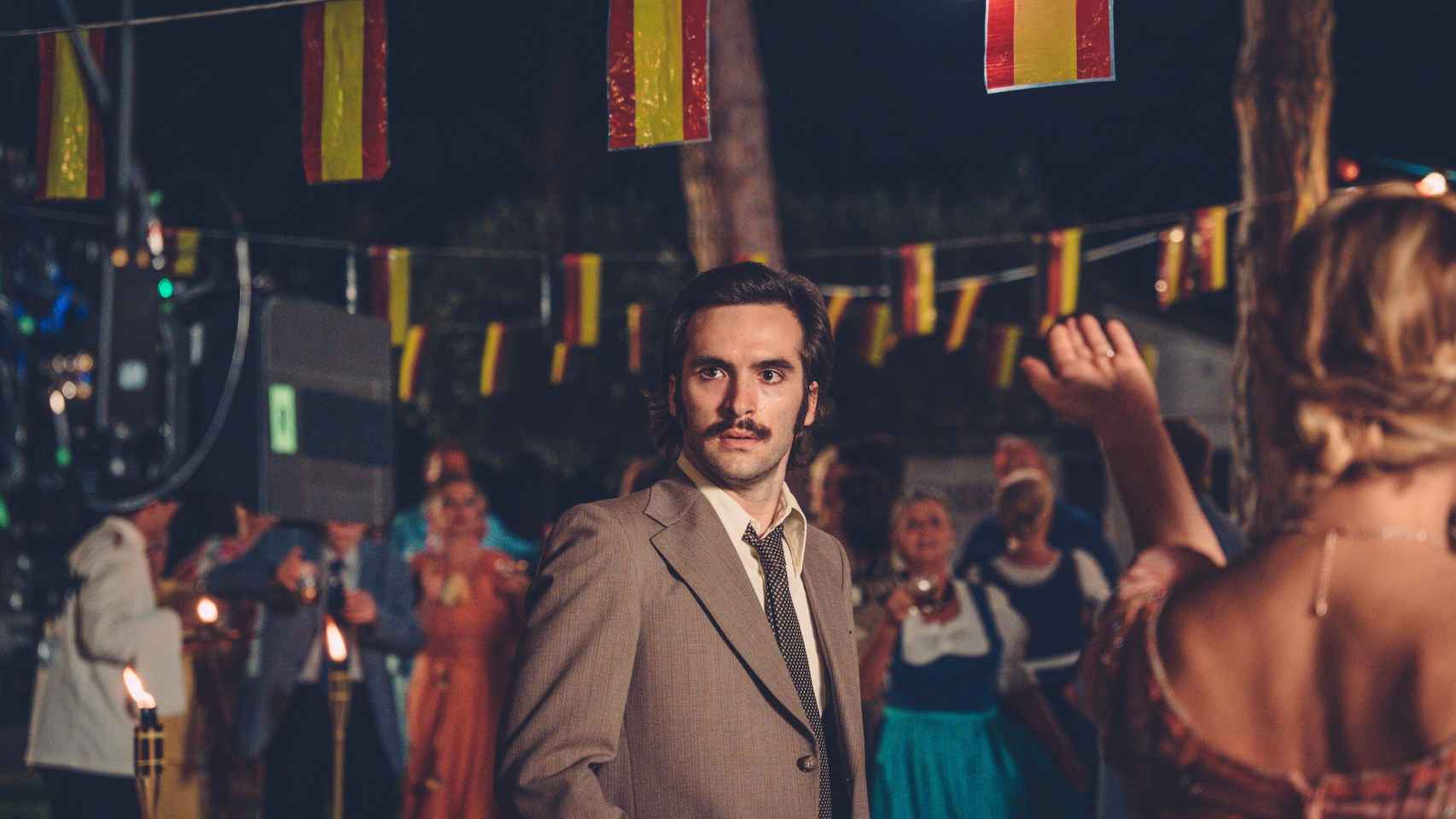 Ricardo Gómez en el rodaje de El sustituto.