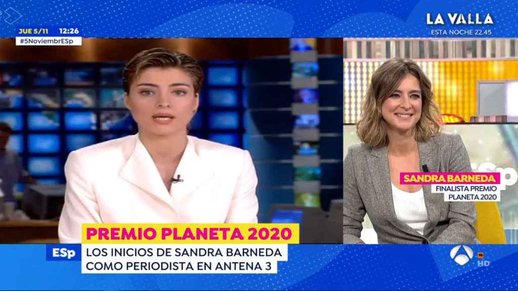 Sandra Barneda ha visto imágenes de sus inicios en 'Antena 3 Noticias'.