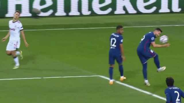 El penalti por mano de Héctor Herrera durante el Lokomotiv de Moscú - Atlético de Madrid