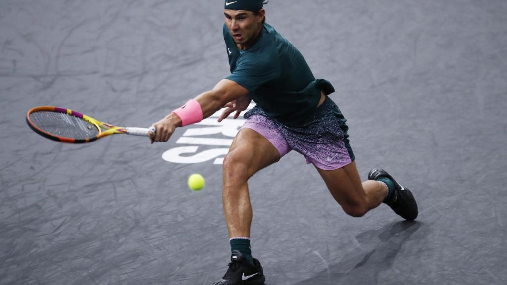 Nadal, durante el partido de octavos de final ante Thompson.