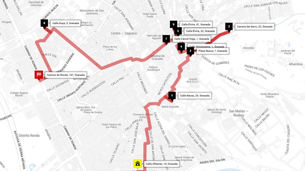 Ruta de tapas por Granada en la era pre-Covid.