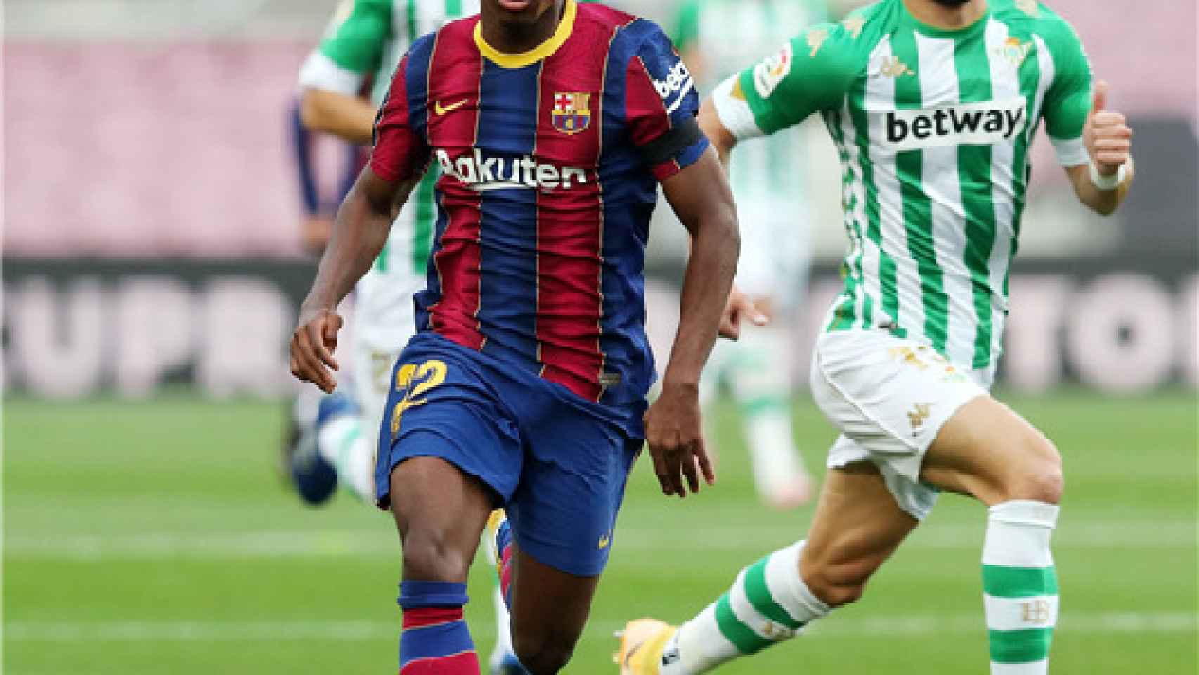 Ansu Fati, durante un partido del FC Barcelona