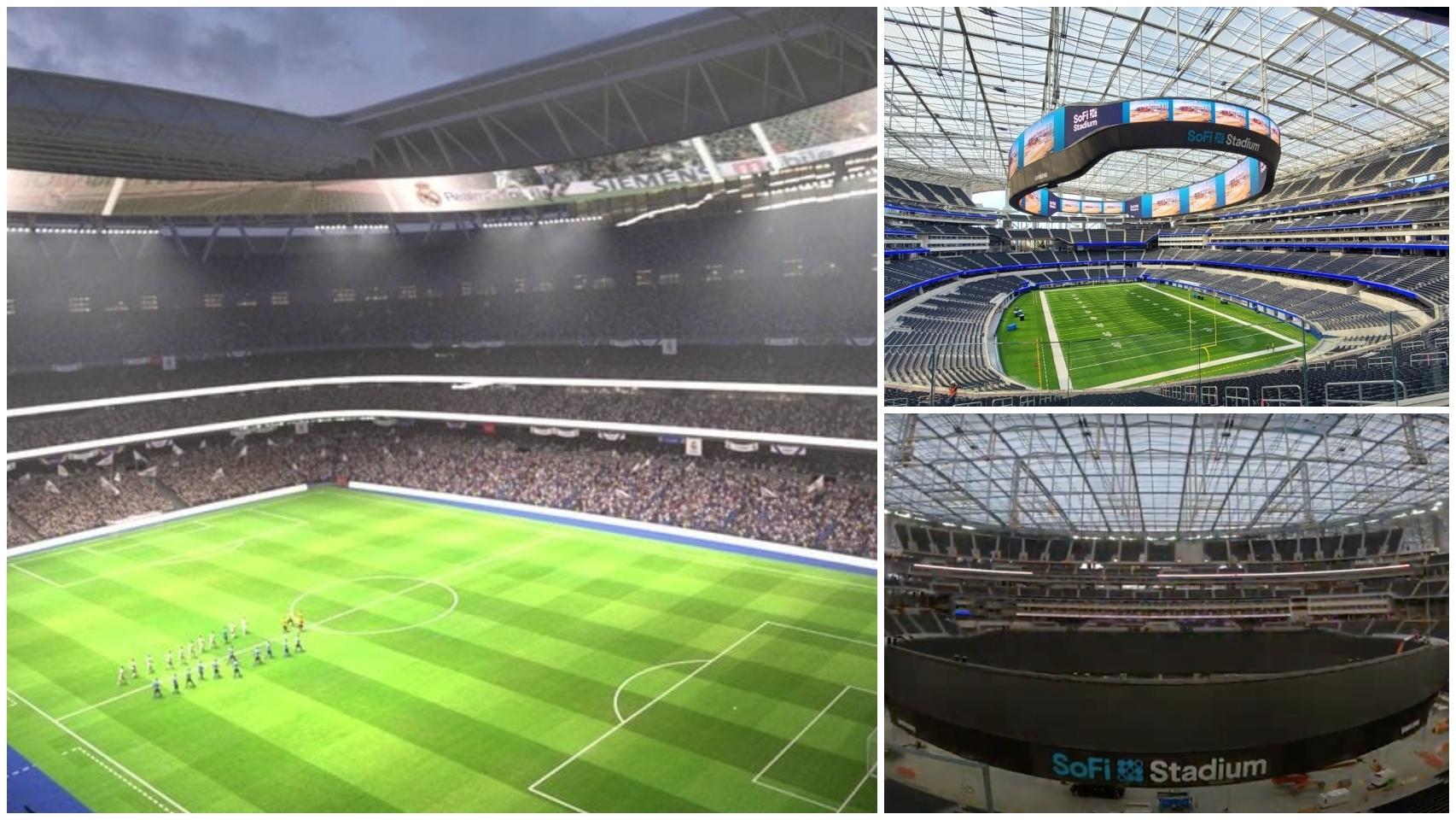 Así será el videomarcador 360º del Santiago Bernabéu