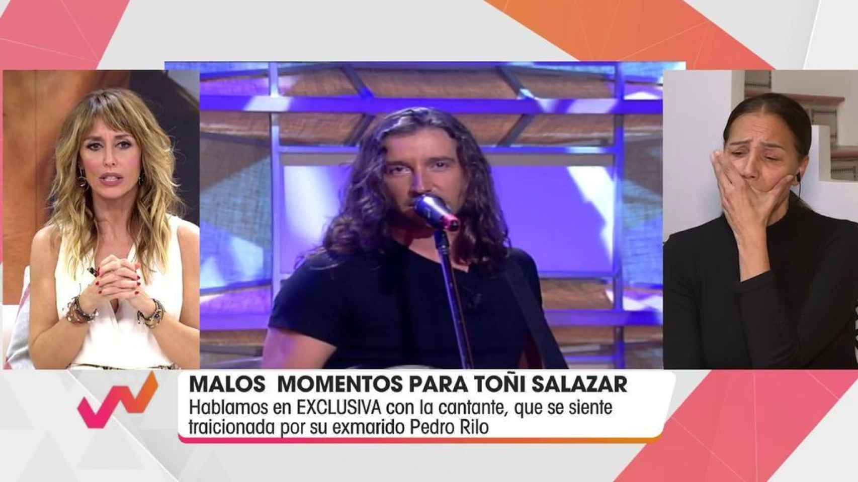 La cantante se ha mostrado visiblemente nerviosa al relatar su guerra contra Pedro Rilo.
