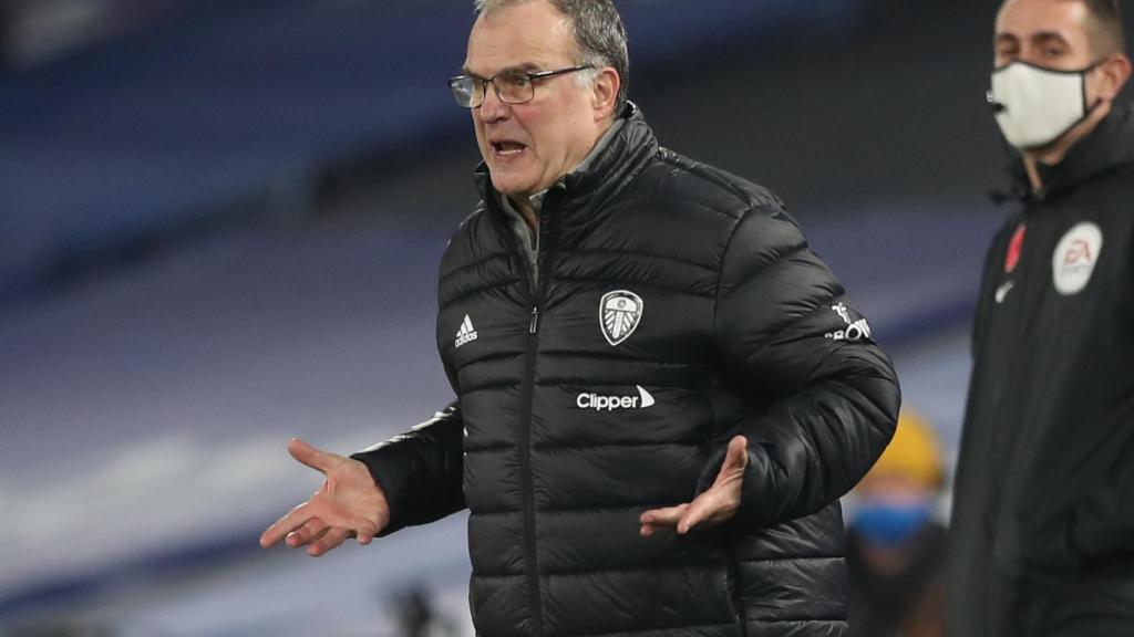 Marcelo Bielsa, durante el Crystal Palace - Leeds United de la Premier League