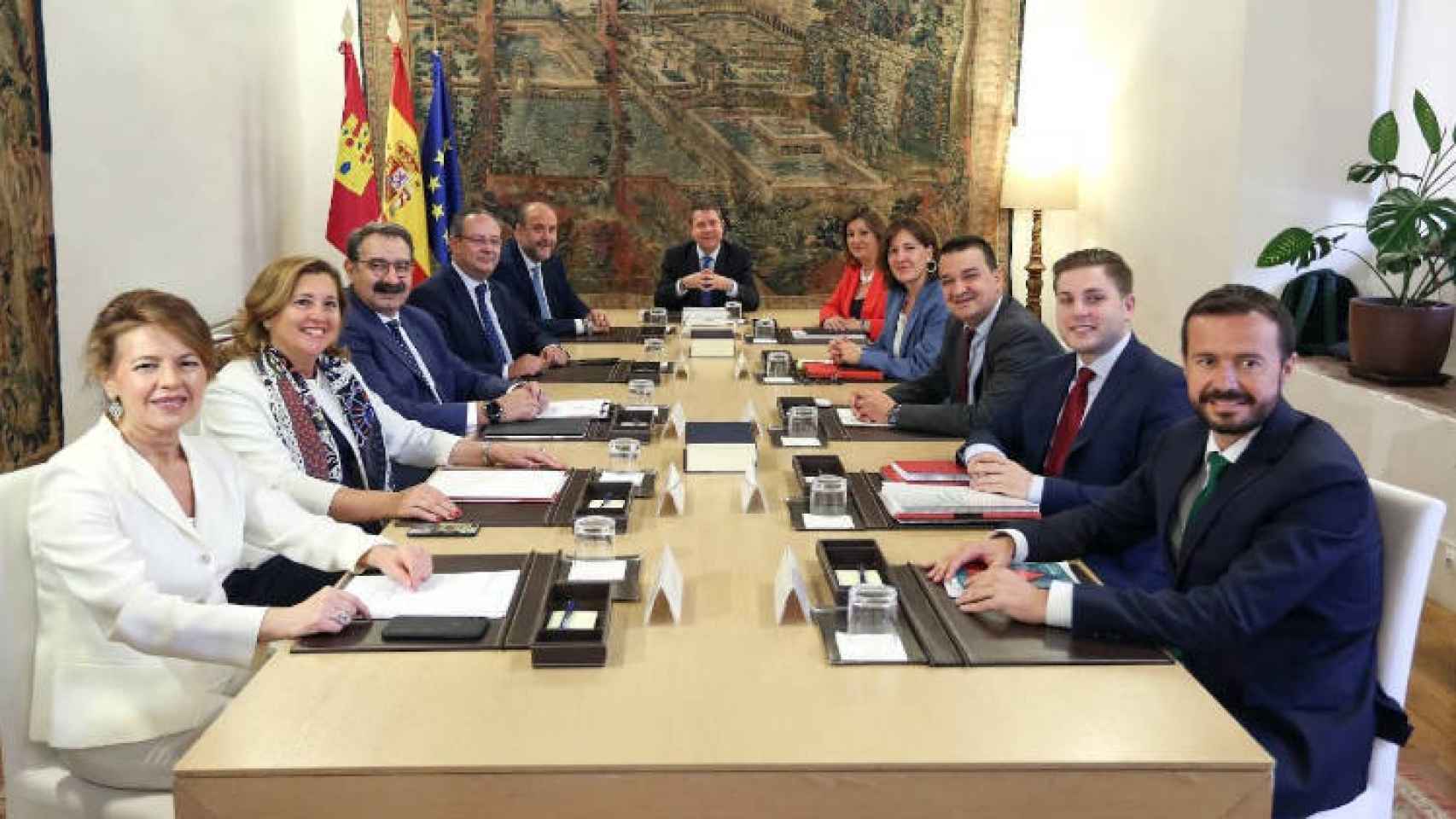 Los miembros del Consejo de Gobierno de Castilla-La Mancha