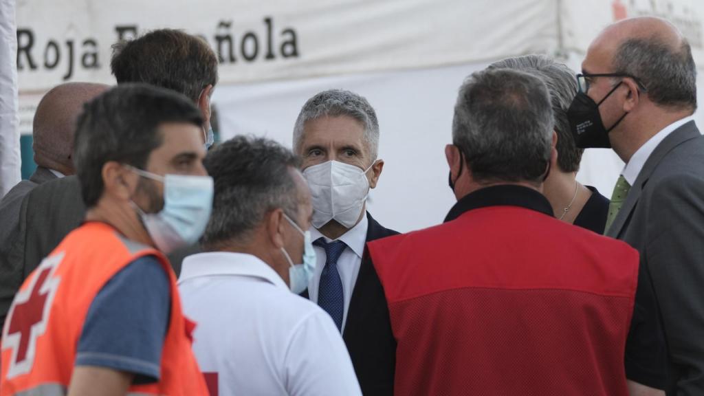 Marlaska en su visita a Canarias por el problema migratorio, el pasado mes de noviembre.