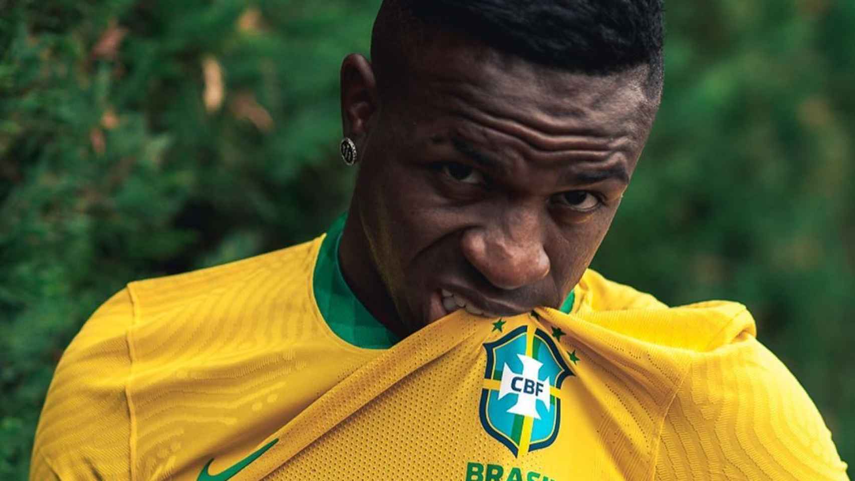 Vinicius Júnior, con la camiseta de la selección de Brasil. Foto: Instagram (@vinijr)