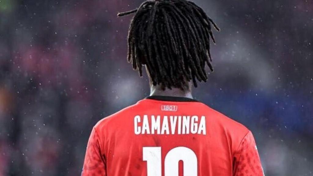 Eduardo Camavinga, durante un partido del Stade Rennais