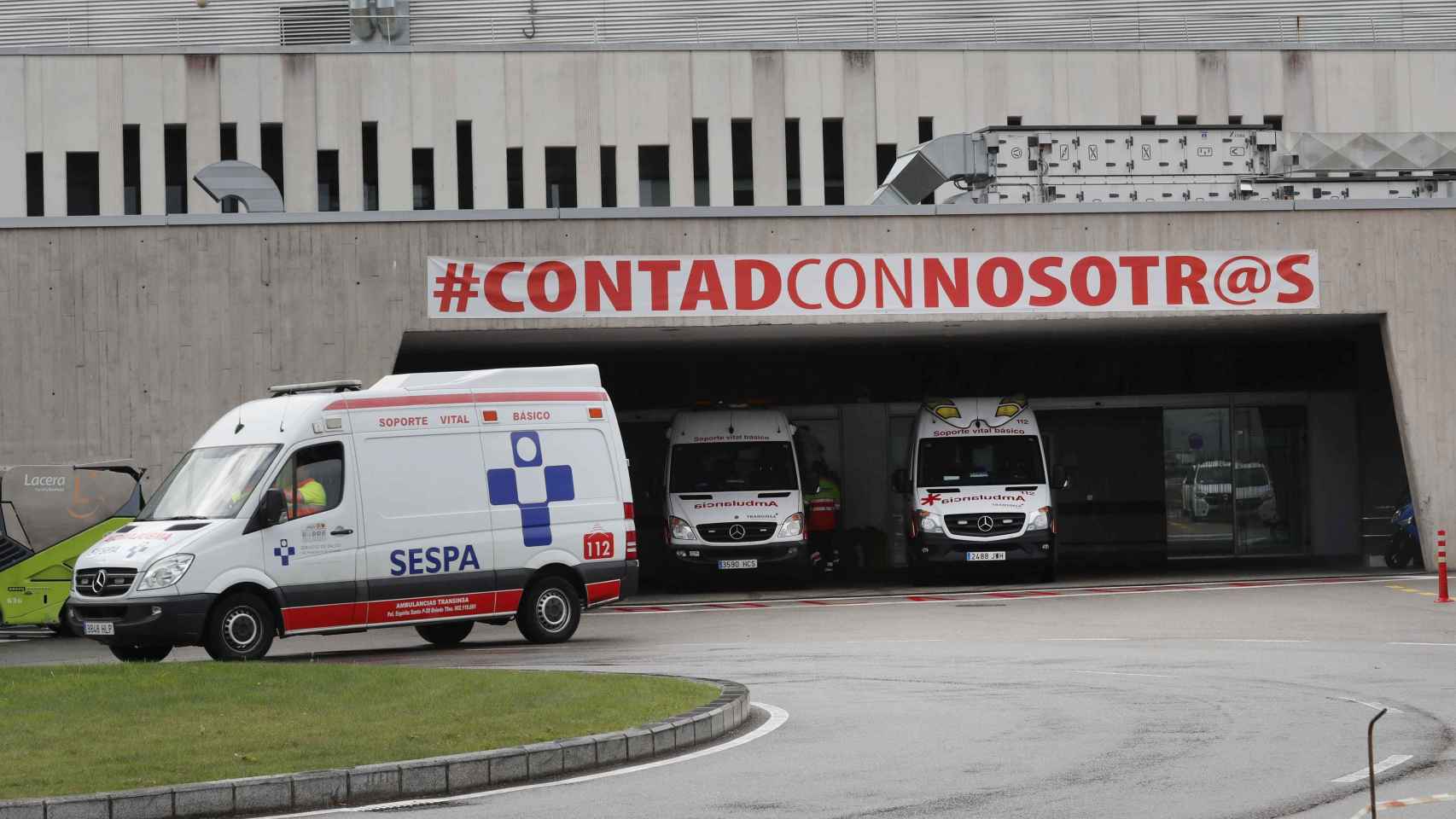 Vista este lunes de la zona de Urgencias del Hospital Universitario Central de Asturias.