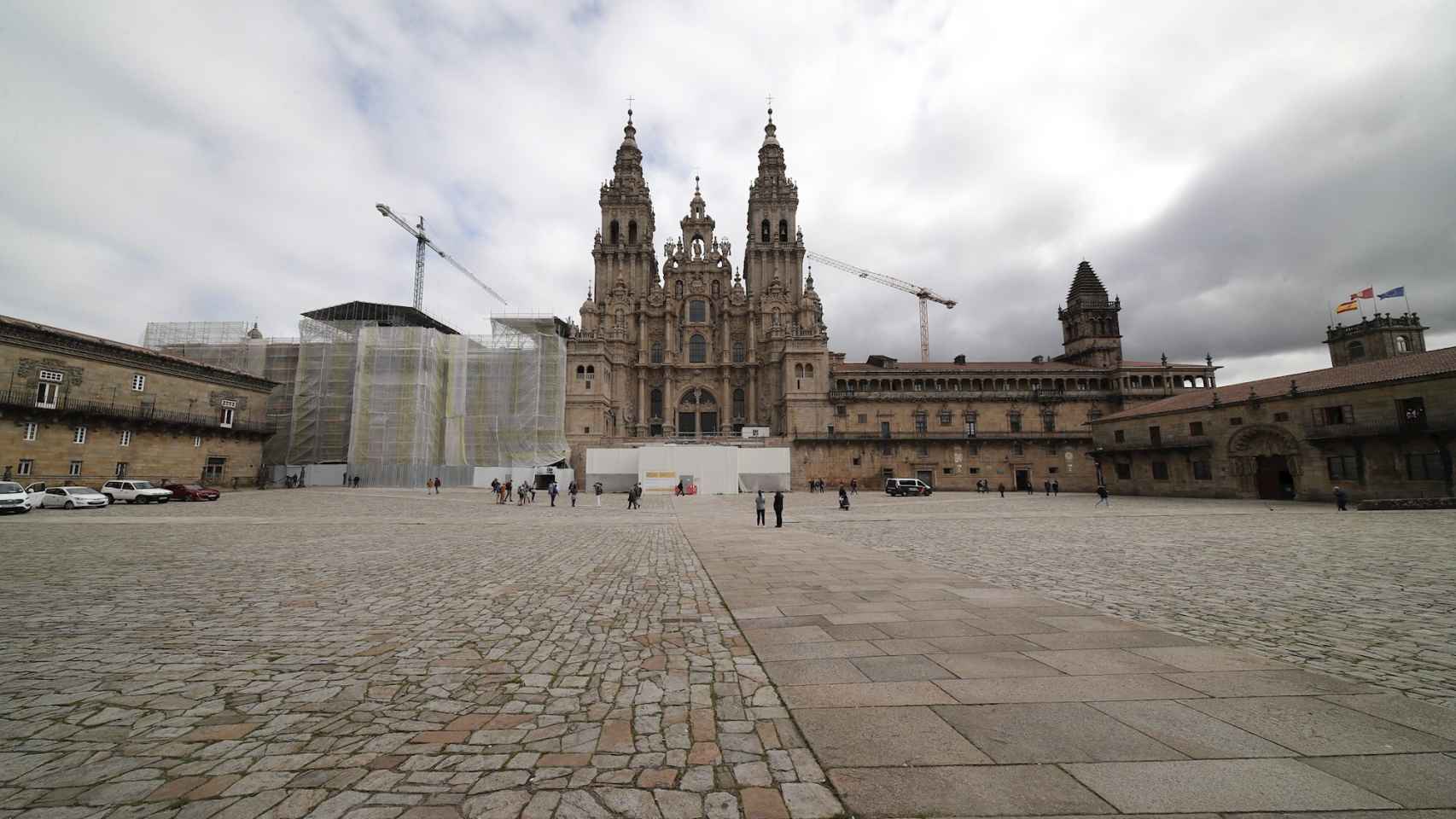 La Plaza del Obradoiro en Santiago de Compostela.