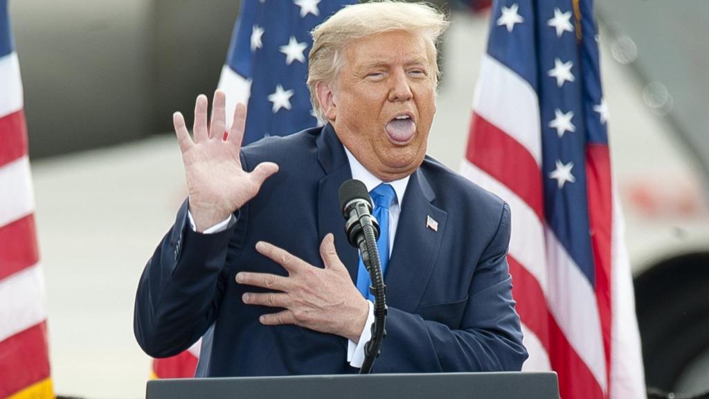 Donald Trump durante un mitin en Carolina del Norte.