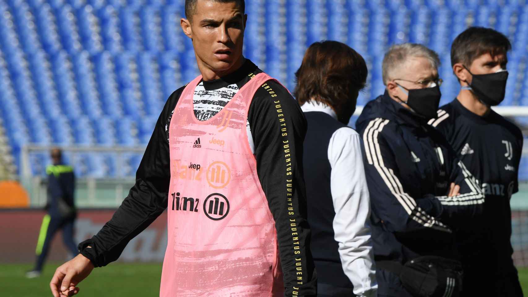 Cristiano Ronaldo durante un entrenamiento de la Juventus