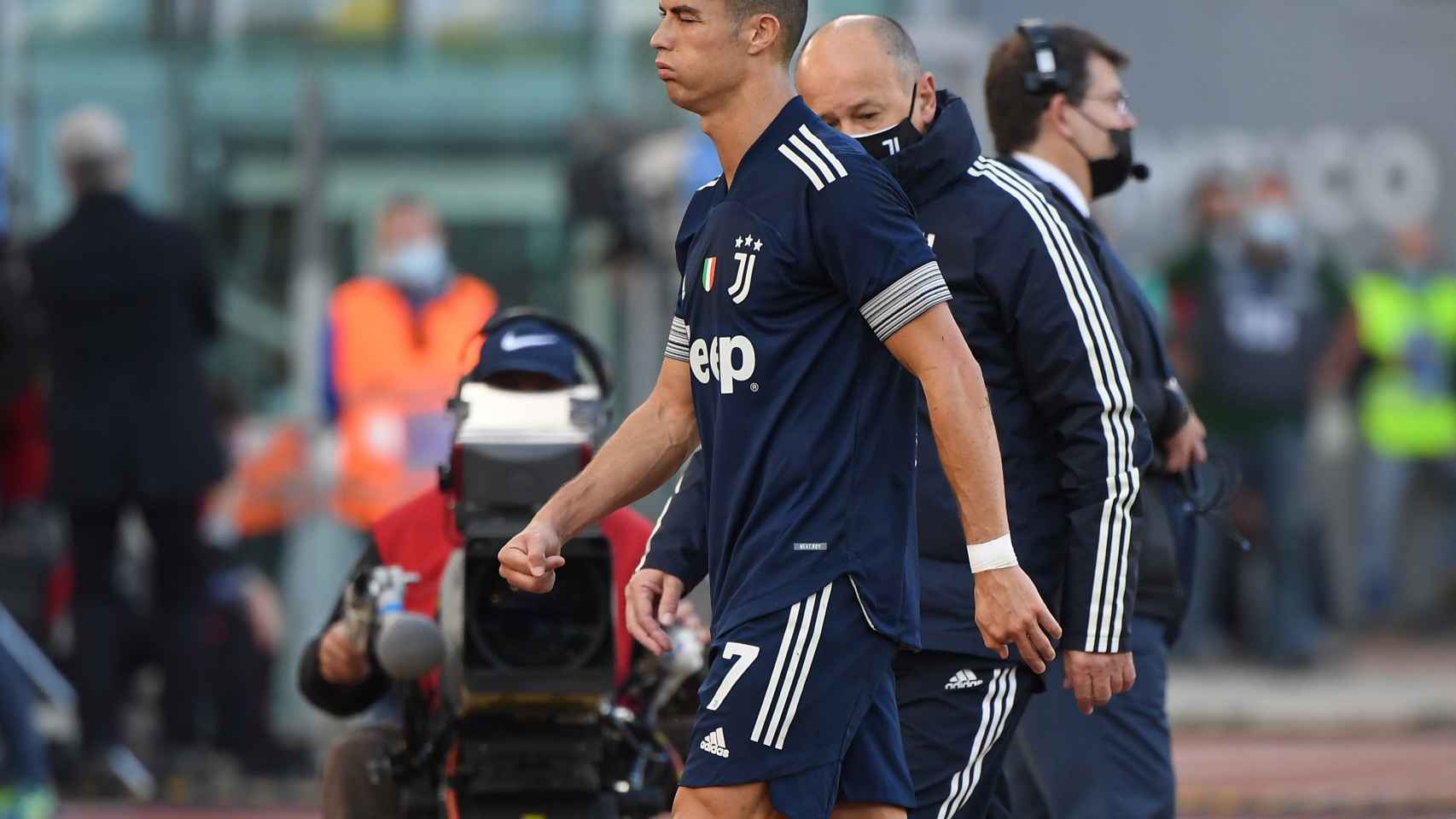 Cristiano Ronaldo se retira del partido de la Juventus