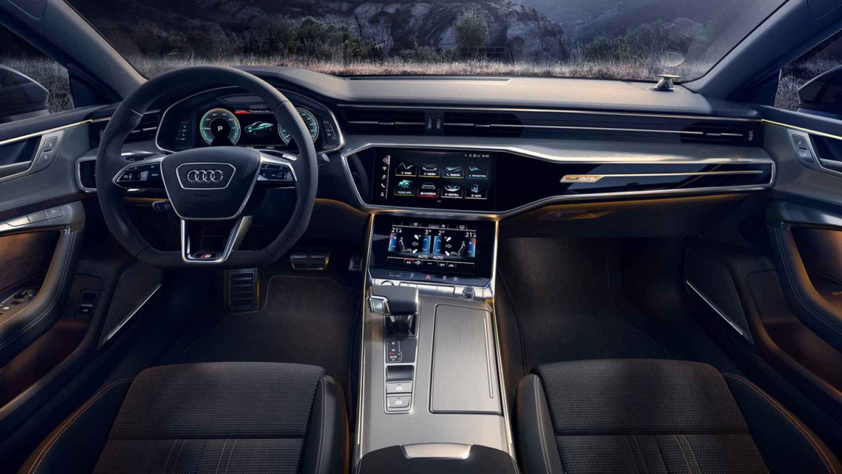 Sistema de navegación en el Audi A7.