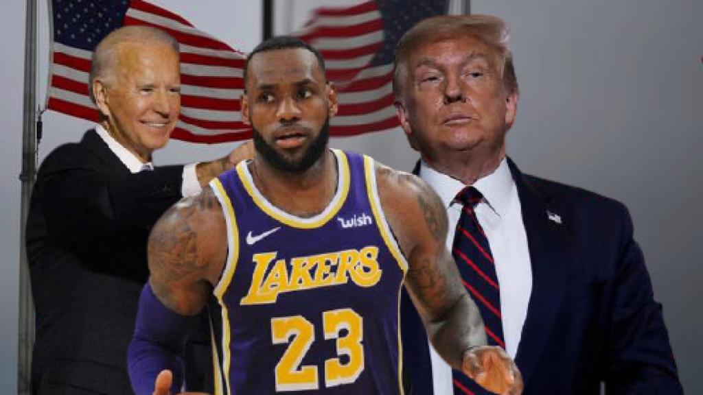 Biden, LeBron James y Donald Trump