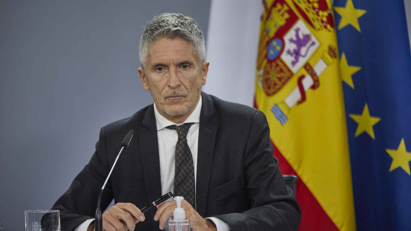 El ministro del Interior, Fernando Grande-Marlaska, en la rueda de prensa posterior al Consejo de Ministros