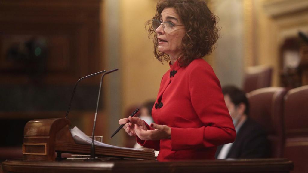 María Jesús Montero, ministra de Hacienda, este miércoles en el Congreso de los Diputados.