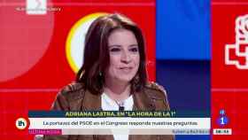 Adriana Lastra, portavoz del PSOE en el Congreso de los Diputados, en TVE.