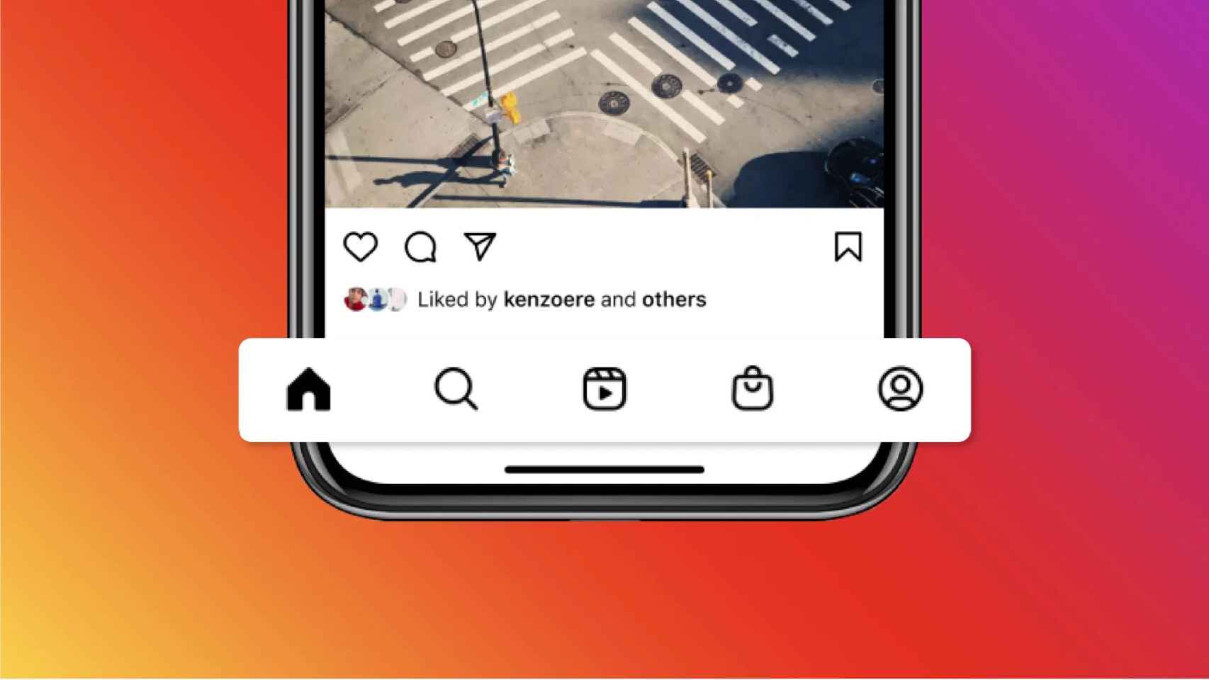 La nueva botonera de Instagram, con acceso a Reels y a la tienda