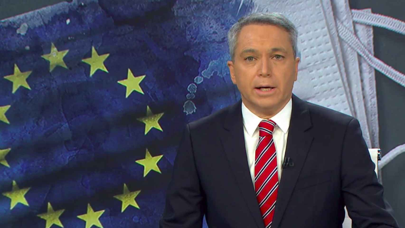 Vicente Vallés en una captura del vídeo de su informativo en Antena 3 Noticias.