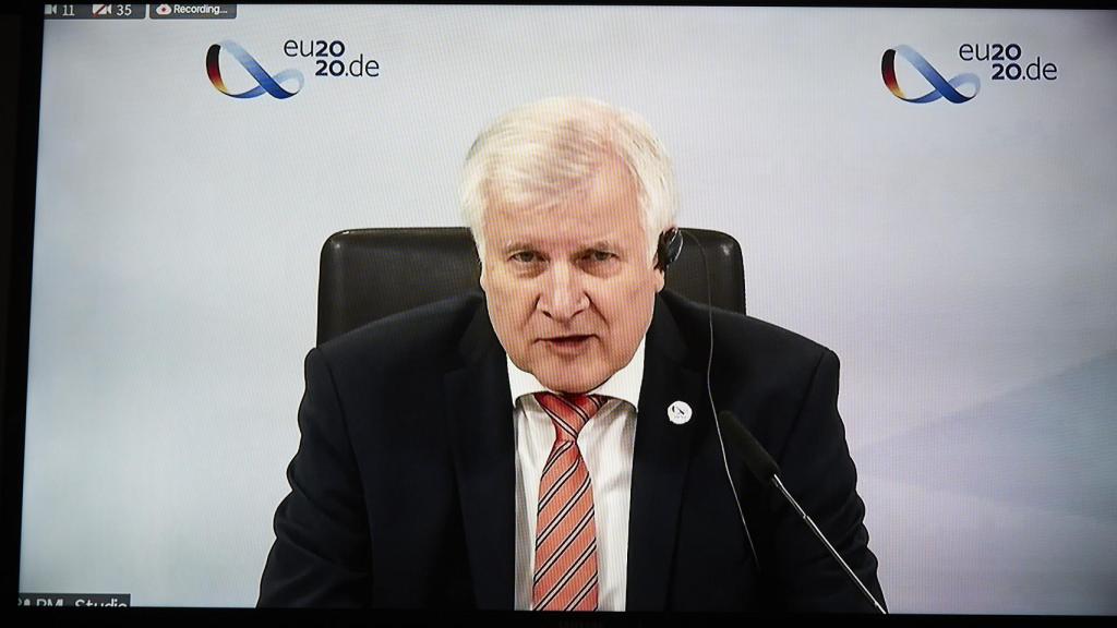 El ministro alemán del Interior, Horst Seehofer, durante la rueda de prensa de este viernes