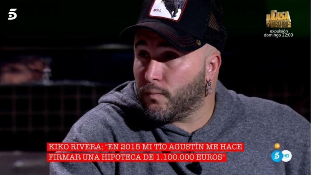 Kiko Rivera hablando de su tío Agustín en Telecinco.